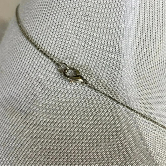 Silver tone &‎ blue accent long necklace - Picture 5 of 5